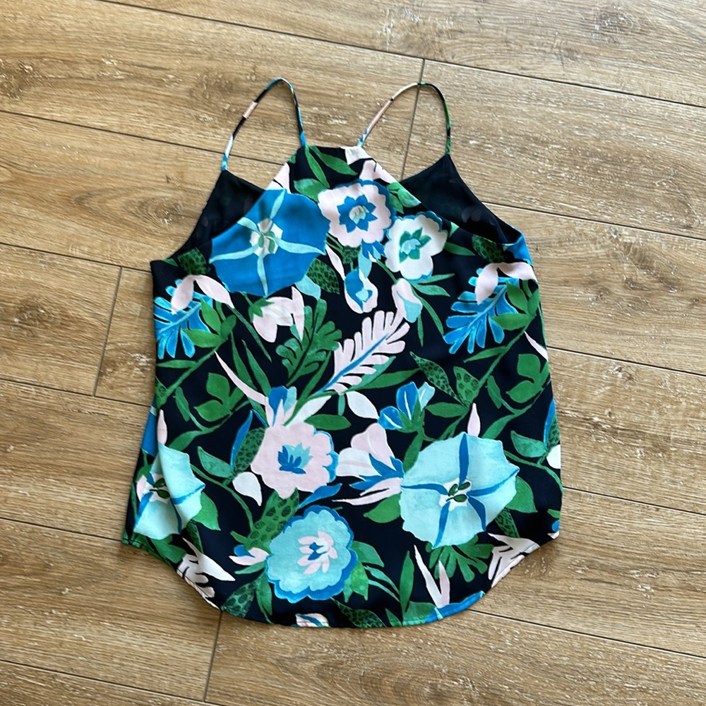 Loft Aqua, Green, Pink & Black Tank Top Blouse Size XS - Picture 5 of 6